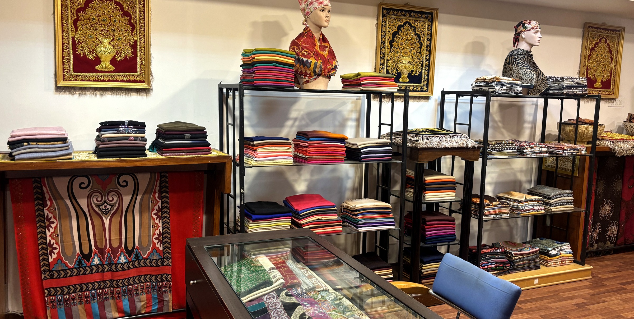 Pashmina, Jamawar and textile collection at CIE Bengaluru